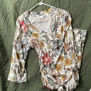 Maternity Robe, Swaddle, Gown, and Headband set